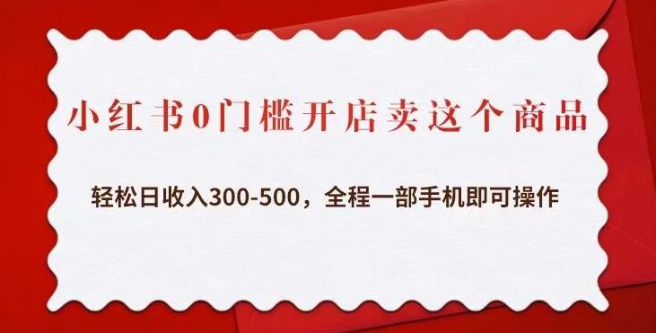 小红书0门槛开店卖这个商品，轻松日收入300-500，全程一部手机即可操作-颜夕资源网-第11张图片