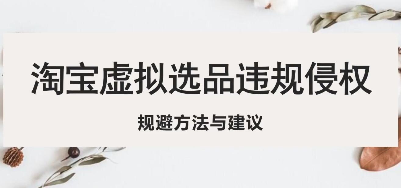 淘宝虚拟违规侵权规避方法与建议，6个部分详细讲解，做虚拟资源必看-颜夕资源网-第11张图片
