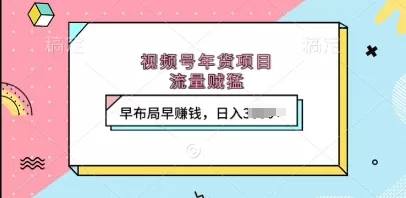 视频号年货项目，流量DD，早布局早挣钱，日入上k-颜夕资源网-第13张图片