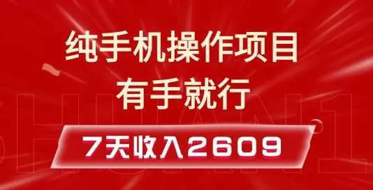 纯手机操作的小项目，有手就能做，7天收入2609+实操教程-颜夕资源网-第13张图片