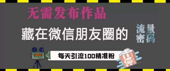藏在微信朋友圈的流量密码，无需发布作品，单日引流100+精准创业粉-颜夕资源网-第13张图片
