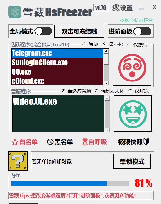 游戏冻结软件 | 雪藏 HsFreezer（2.10）-颜夕资源网-第13张图片