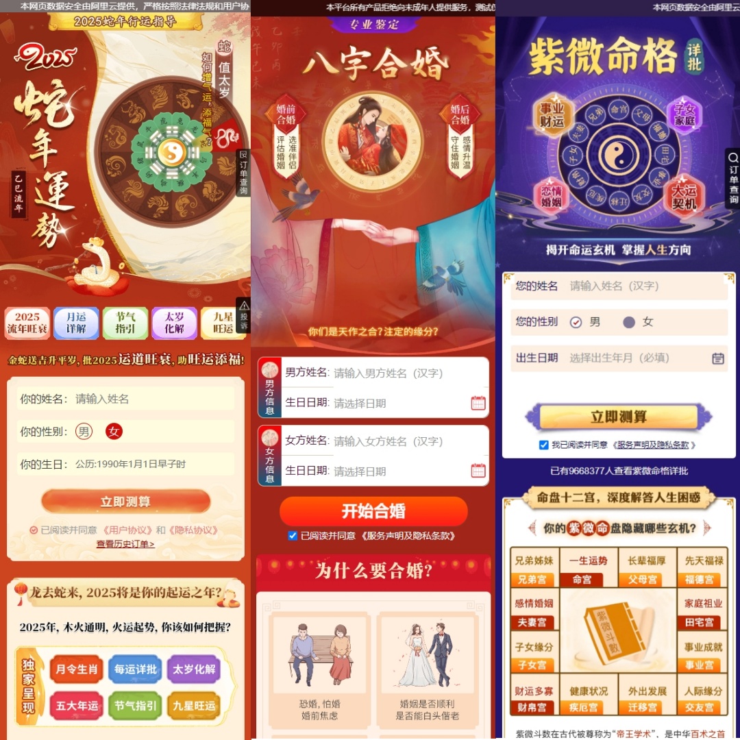 2025新版蛇年测算系统源码-颜夕资源网-第12张图片