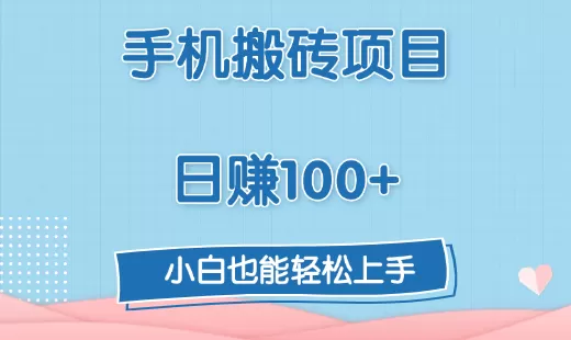 手机搬砖项目，日赚100+，小白也能轻松上手-颜夕资源网-第18张图片