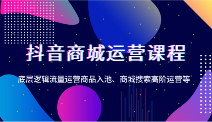 抖音商城运营课程，底层逻辑流量运营商品入池、商城搜索高阶运营等-颜夕资源网-第13张图片