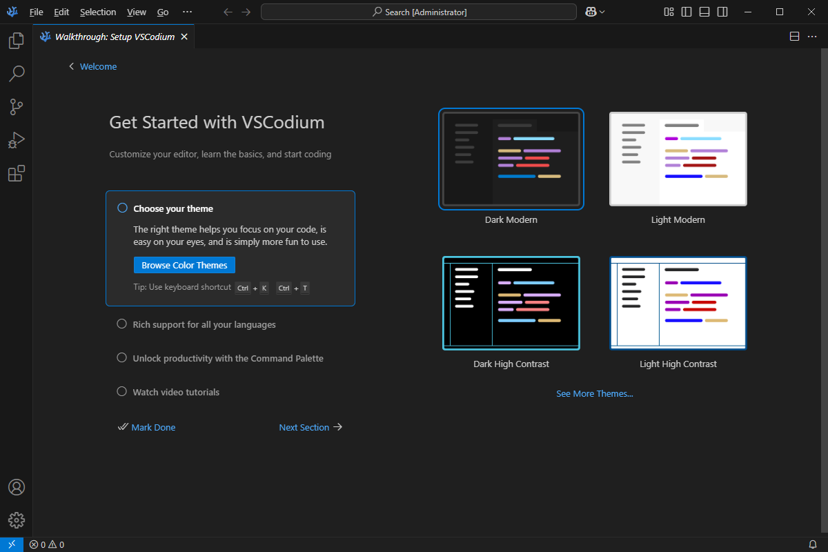 VSCodium 开源代码编辑器 v1.97.0.25037 中文绿色版-颜夕资源网-第13张图片