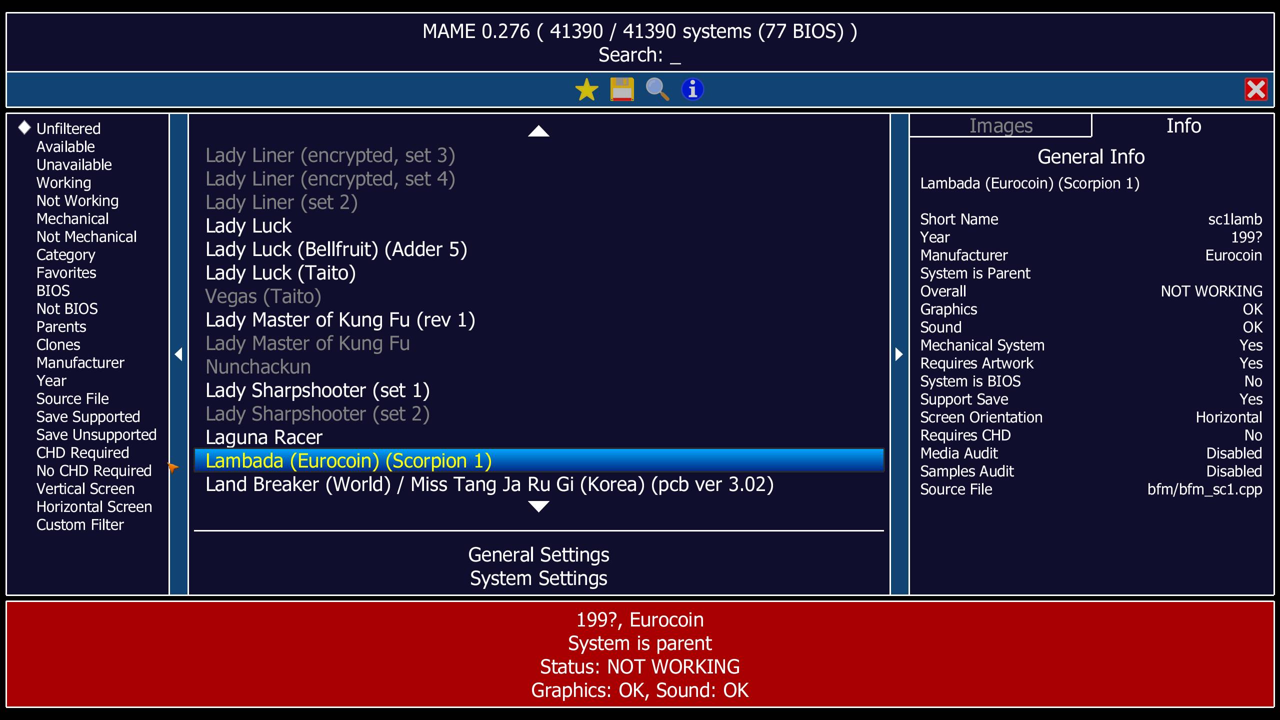 MAME 街机游戏模拟器 v0.276 中文绿色版-颜夕资源网-第13张图片