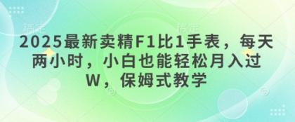 2025最新卖精F1比1手表，每天两小时，小白也能轻松月入过W，保姆式教学-颜夕资源网-第13张图片