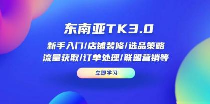 东南亚TK3.0：新手入门/店铺装修/选品策略/流量获取/订单处理/联盟营销等-颜夕资源网-第13张图片
