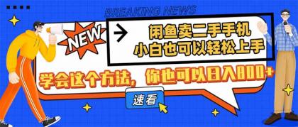 淘宝闲鱼二手手机，新手也能快速上手，懂得用这种方法，你就可以日入800-颜夕资源网-第13张图片