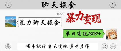 暴力聊天掘金 有手就行当天变现 多劳多得 单日变现1000+-颜夕资源网-第13张图片