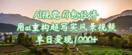 AI视觉效果治愈经济发展：用ai重新构建超写实美景视频，单日转现好几张-颜夕资源网-第13张图片