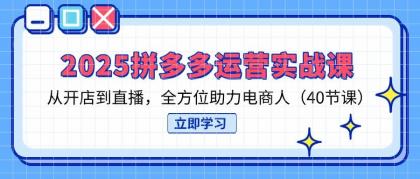 2025拼多多运营实战课，从开店到直播，全方位助力电商人（40节课）-颜夕资源网-第13张图片