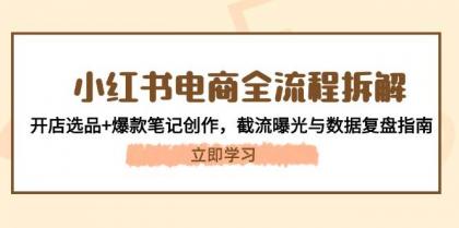 小红书电商全流程拆解：开店选品+爆款笔记创作，截流曝光与数据复盘指南-颜夕资源网-第11张图片