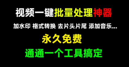 视频格式一键批量处理工具-颜夕资源网-第16张图片
